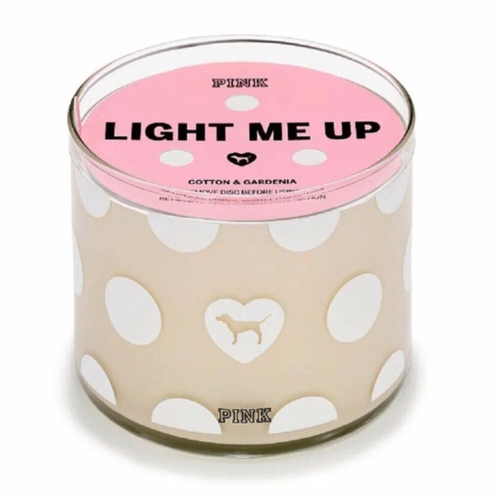 Victoria Secret Pink Cotton and Gardenia Light Me Up Candle